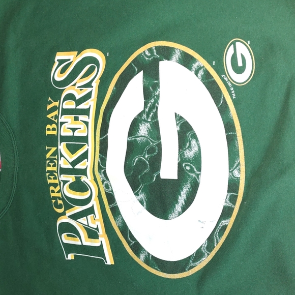 Vtg 1997 Hanes Green Bay Packers Sweatshirt Mens 2XL Green Pullover NFL Logo USA - Picture 3 of 9